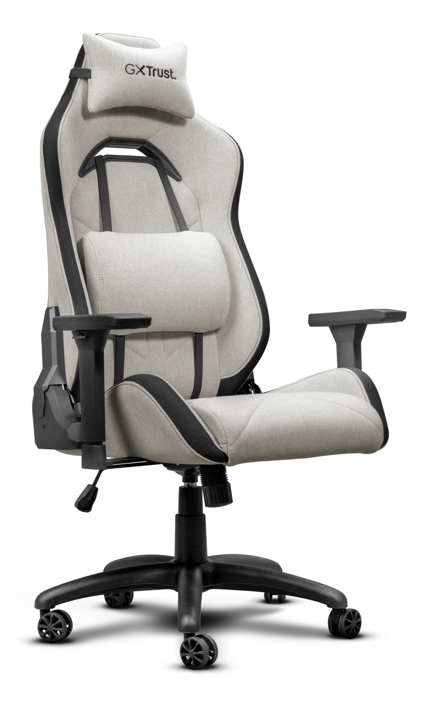 TRUST Chaise gaming GXT723 Ruya Fabric beige ergonomique réglable 150 kg