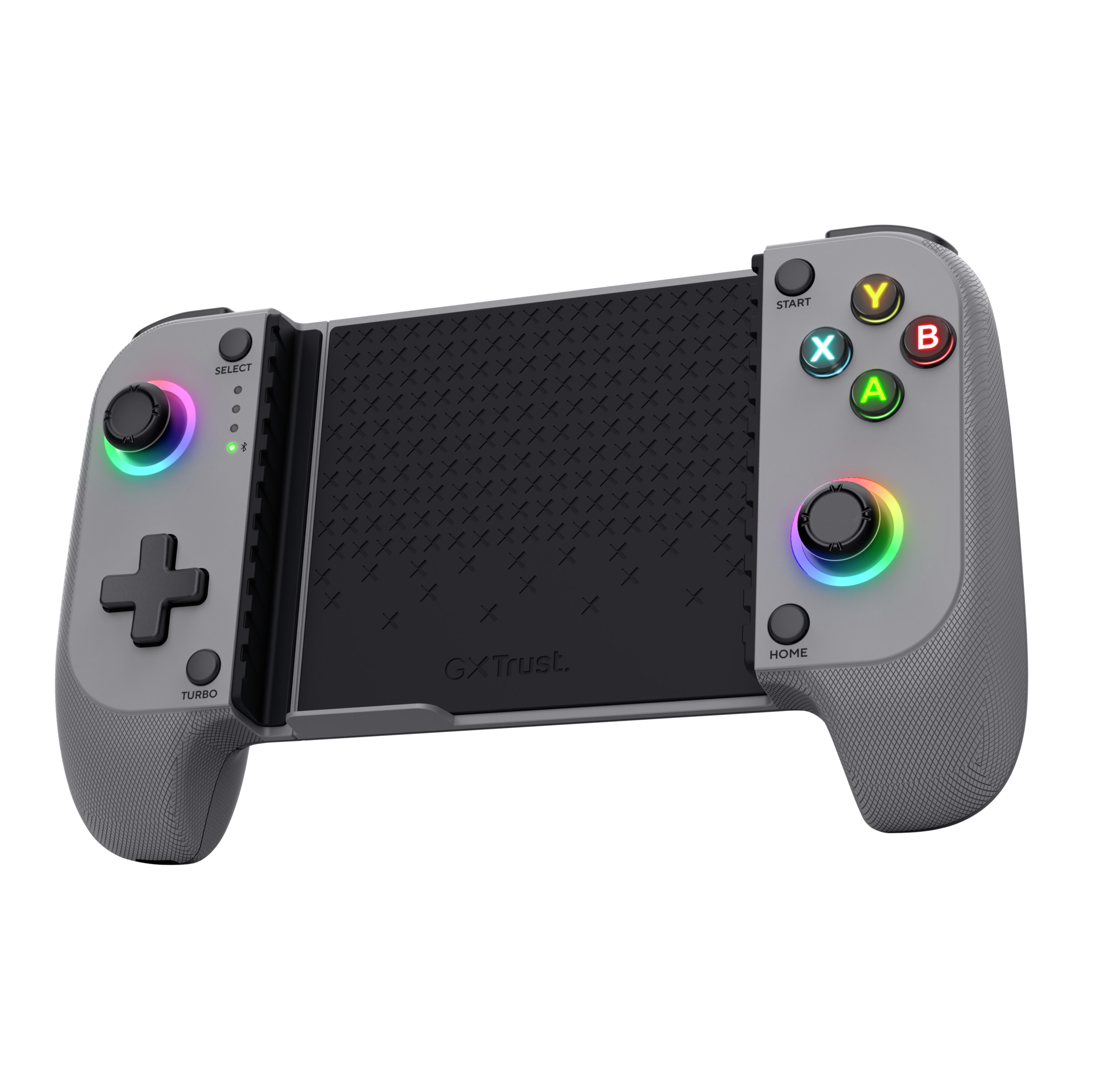 TRUST Manette de jeu Bluetooth grise, 18 boutons, 600 mAh, compatible Android et iOS