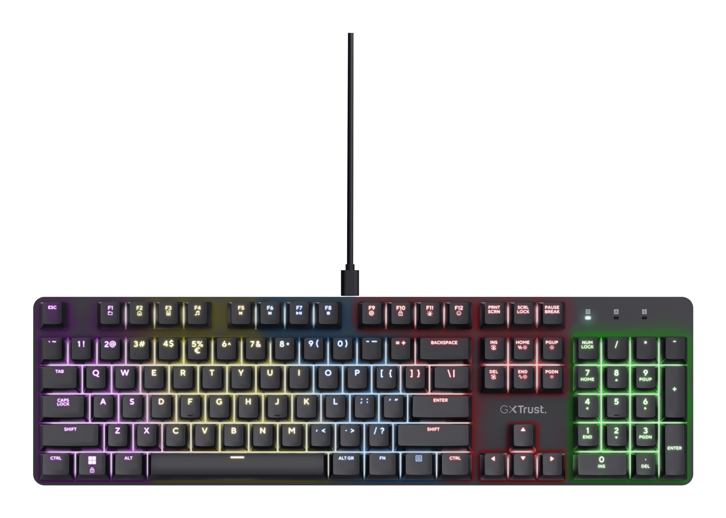 TRUST Clavier gaming mécanique filaire Azerty GXT 871 Zora Noir