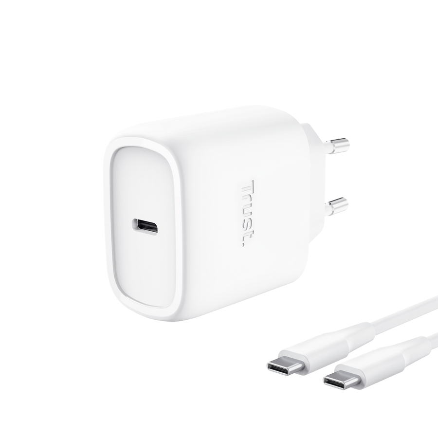 TRUST Alimentation universelle MAXO USB-C 45 watts 1 port APPLE (blanche) + câble