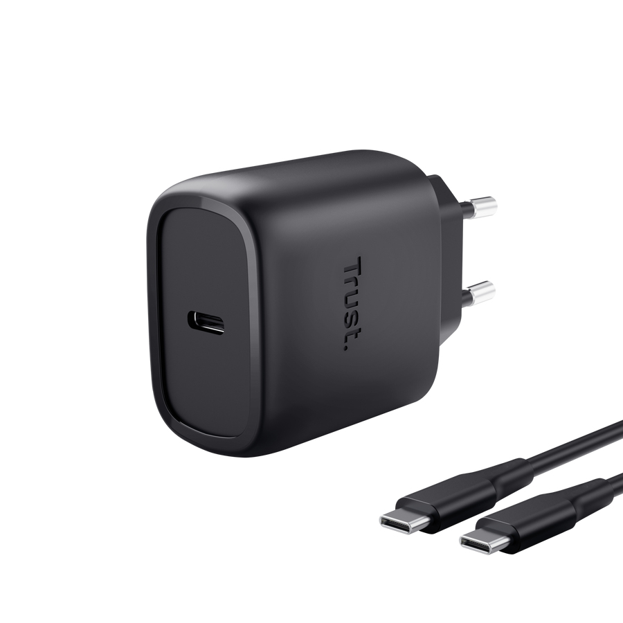 TRUST Alimentation universelle MAXO USB-C 45 watts 1 port SAMSUNG (noire) + câble