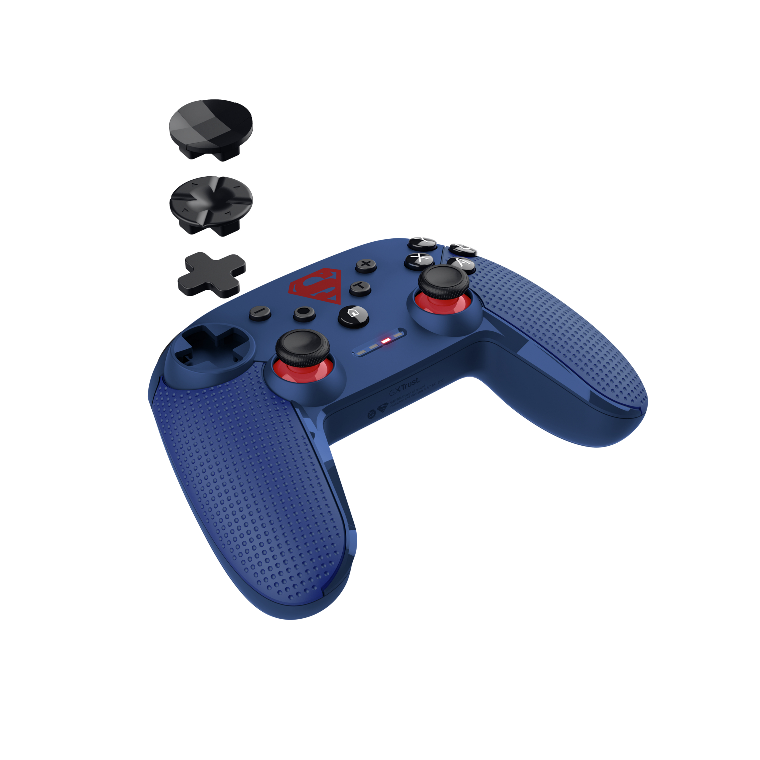 TRUST Gaming GXT 542SM Mutate Superman Manette sans fil Triple connexion Multiplateforme Bleu