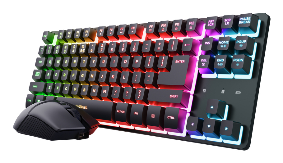 TRUST Clavier mécanique GXT 832 Thado TKL Sans Fil Layout FR rétroéclairé