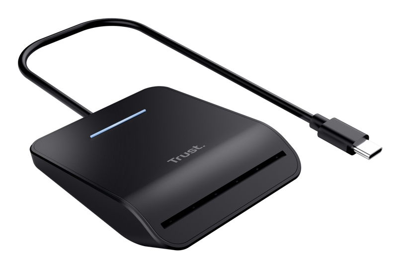 TRUST Lecteur de carte intelligente  Primo USB-C universel noir câble 1 m