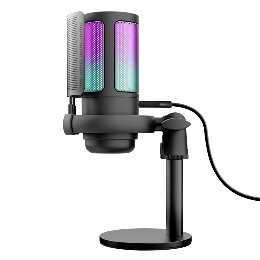 TRUST Microphone AURON USB éclairé noir