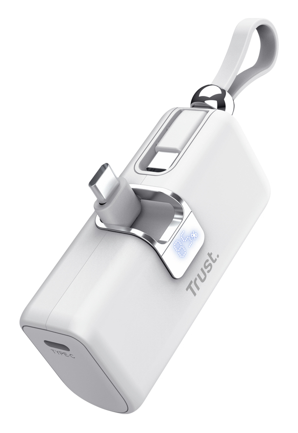 TRUST Powerbank PACTO 5.000 mAh blanc