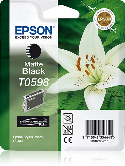 EPSON BLISTER ENCRE NOIRE MATE T0598