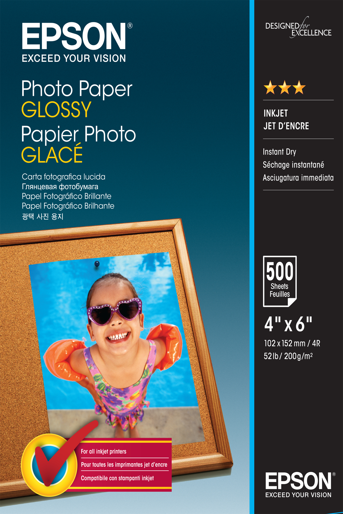 EPSON Papier Photo Brillant 102 x 152 mm 200 g/m²