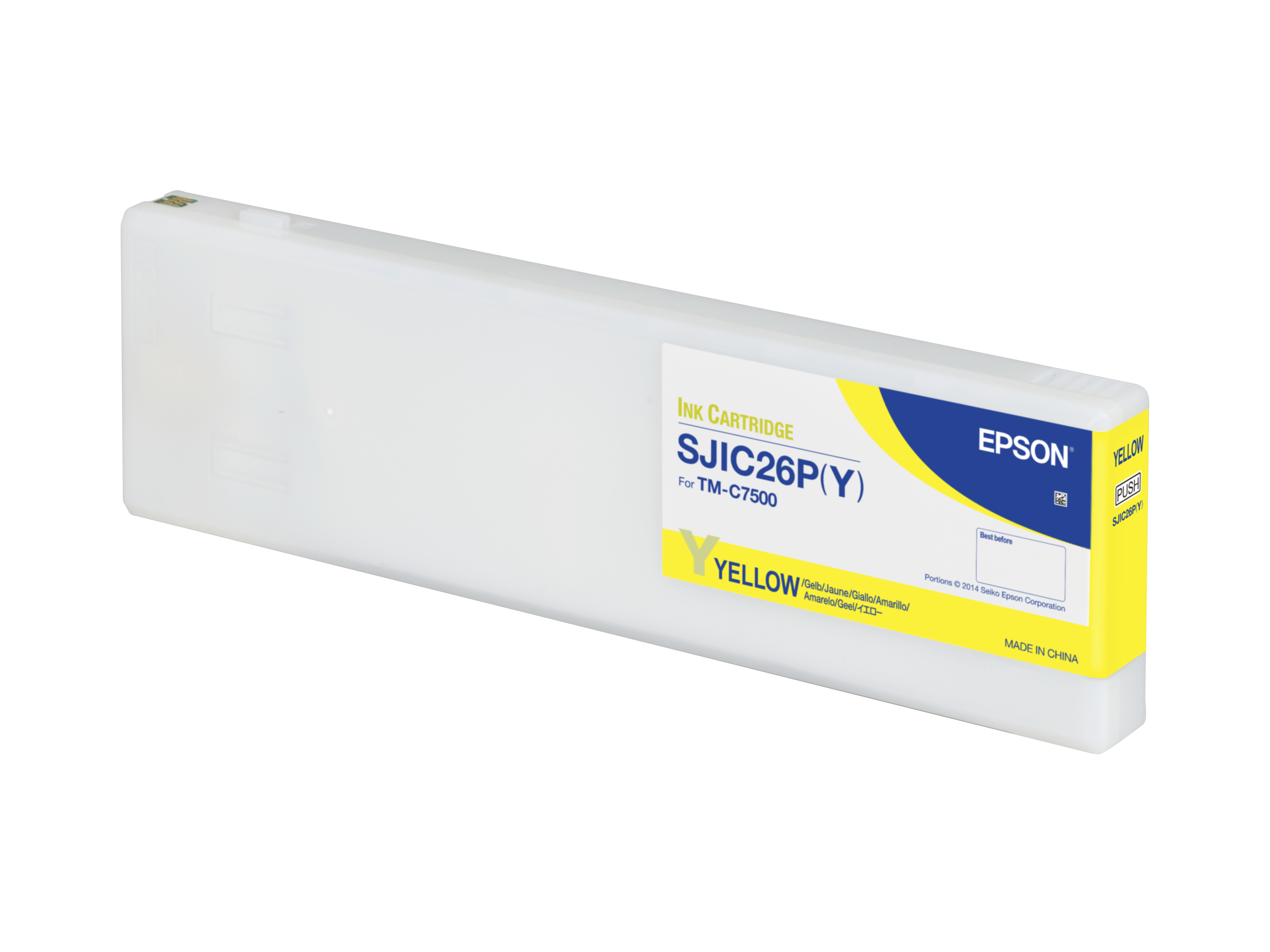 EPSON SJIC26P(Y): Ink cartridge for ColorWorks C7500 (Yellow)