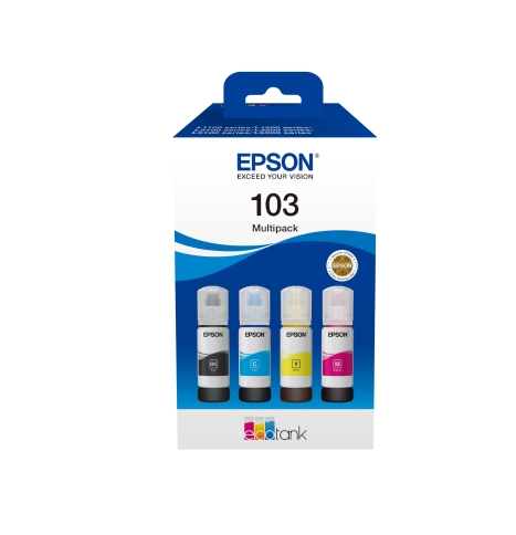 EPSON Pack 4 Cartouches d'encre EcoTank 103 (Noir + Couleurs)