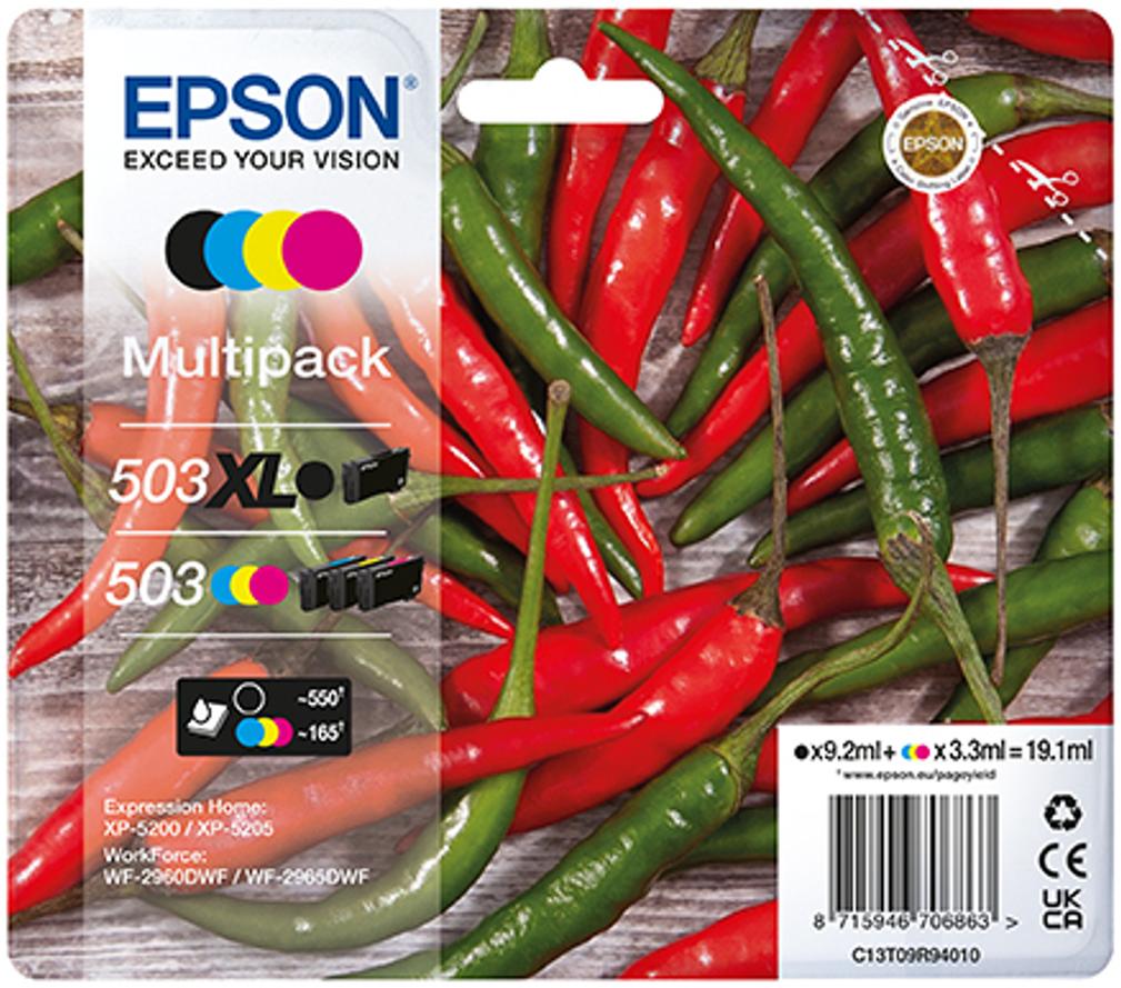 EPSON Multipack 503 PIMENT 4 Couleur NOIR XL