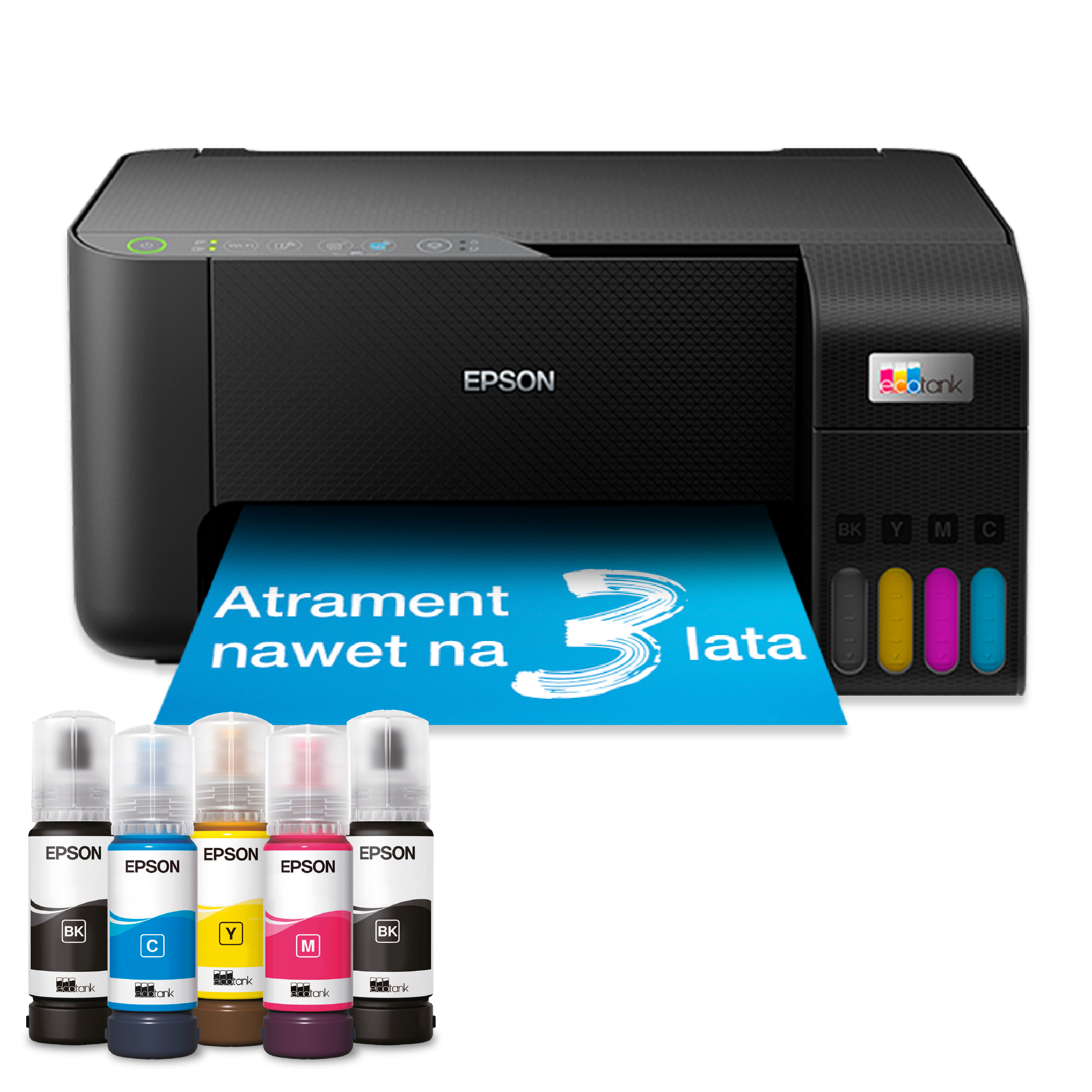 EPSON Imprimante Multifonction Inkjets Wi-Fi EcoTank L3270 Noir A4