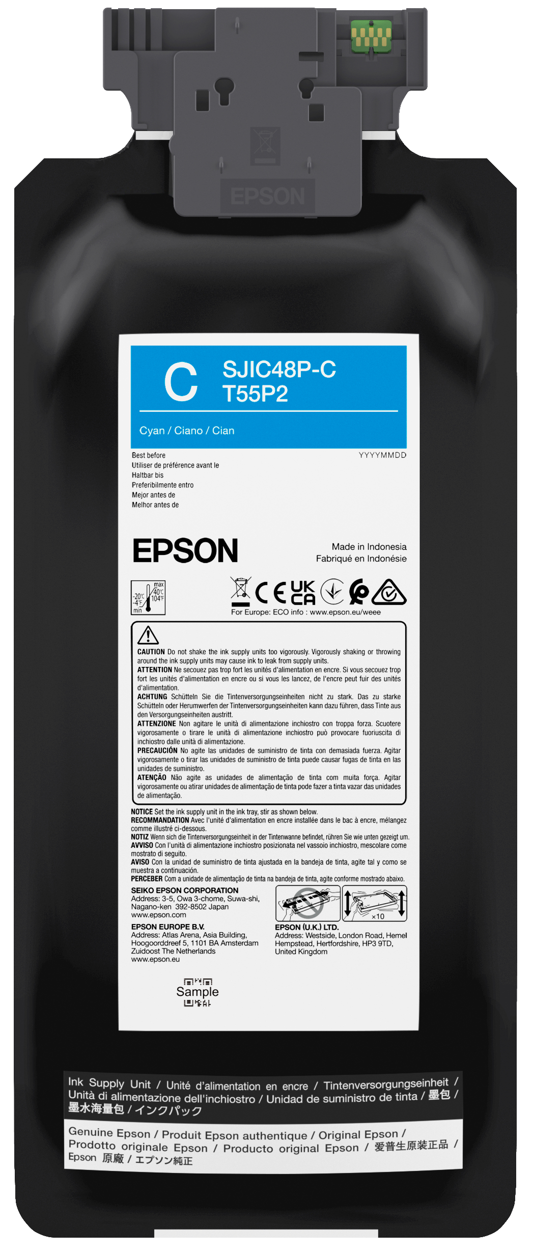 EPSON SJIC48P-C Cyan ink cartridge CW C8000e