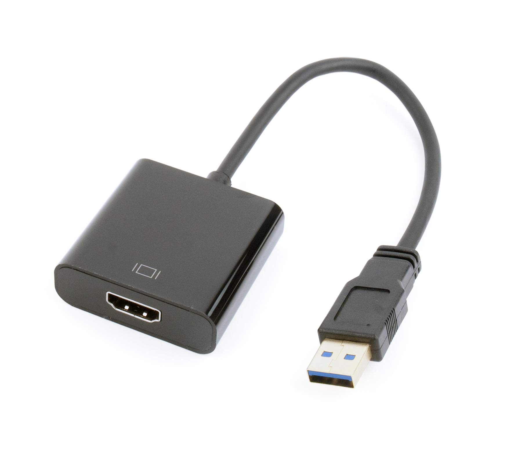 CableXpert Adaptateur USB-A vers HDMI 1.4 M/F 15cm (Noir)