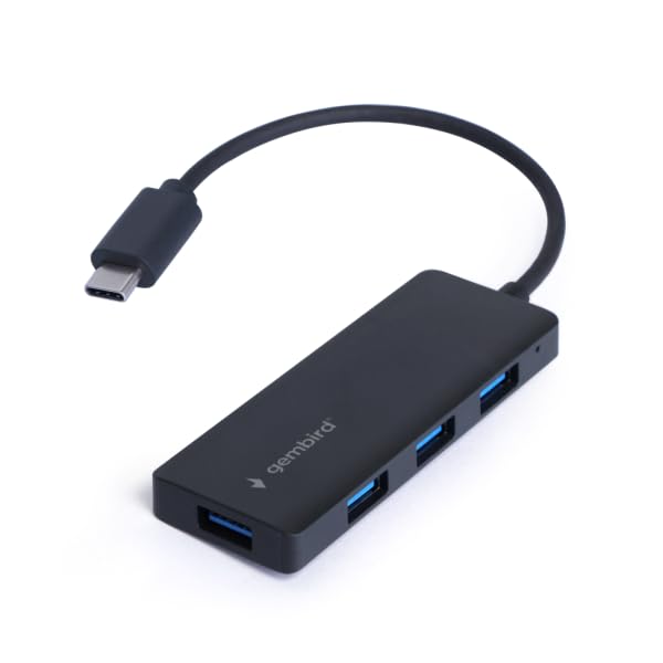 Gembird Nom : Hub USB-C 3.1 - 4 ports (Noir)