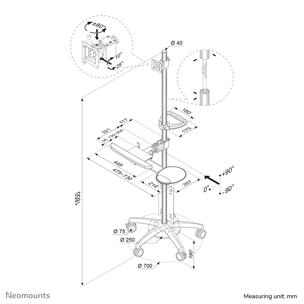 NEOMOUNTS BY NEWSTAR Neomounts FPMA-MOBILE1800