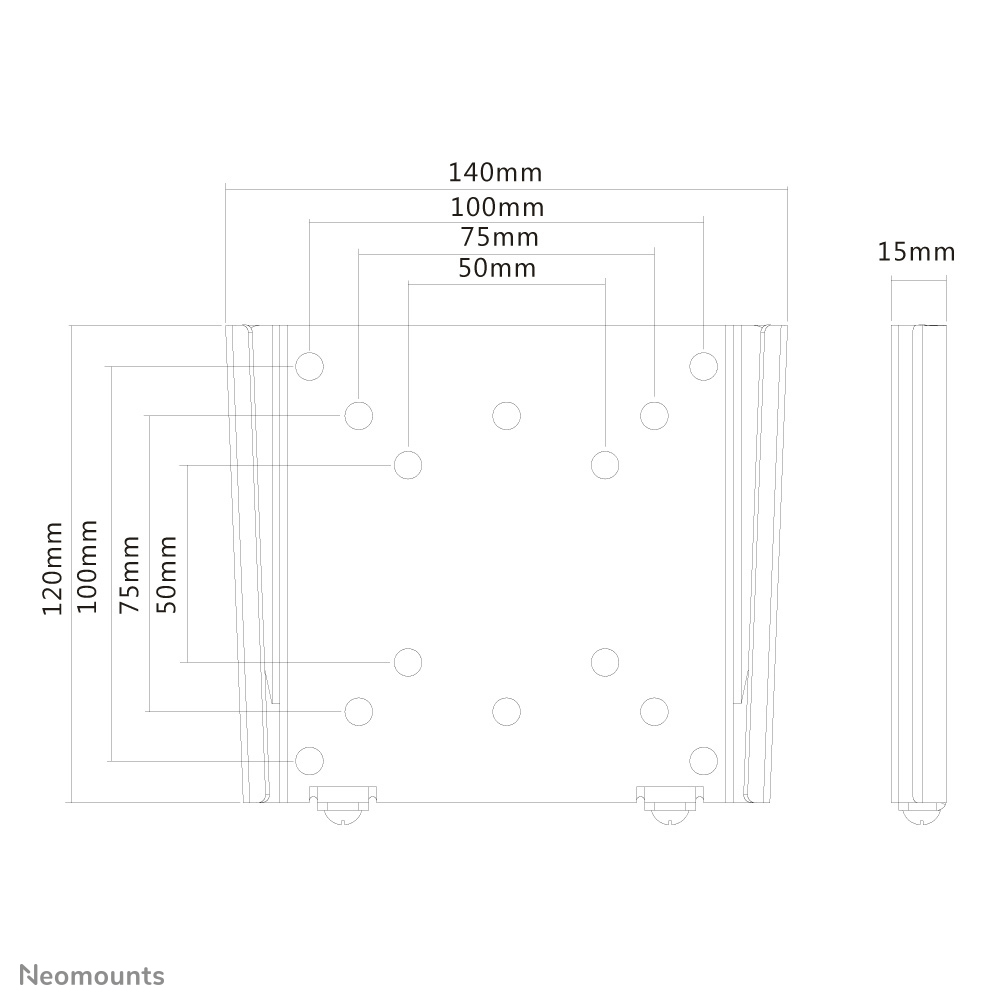 NEOMOUNTS BY NEWSTAR Support mural Neomounts FPMA-W25