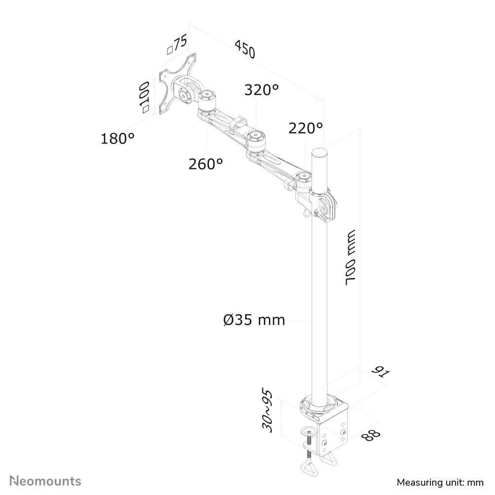 NEOMOUNTS BY NEWSTAR Neomounts FPMA-D935POLE70