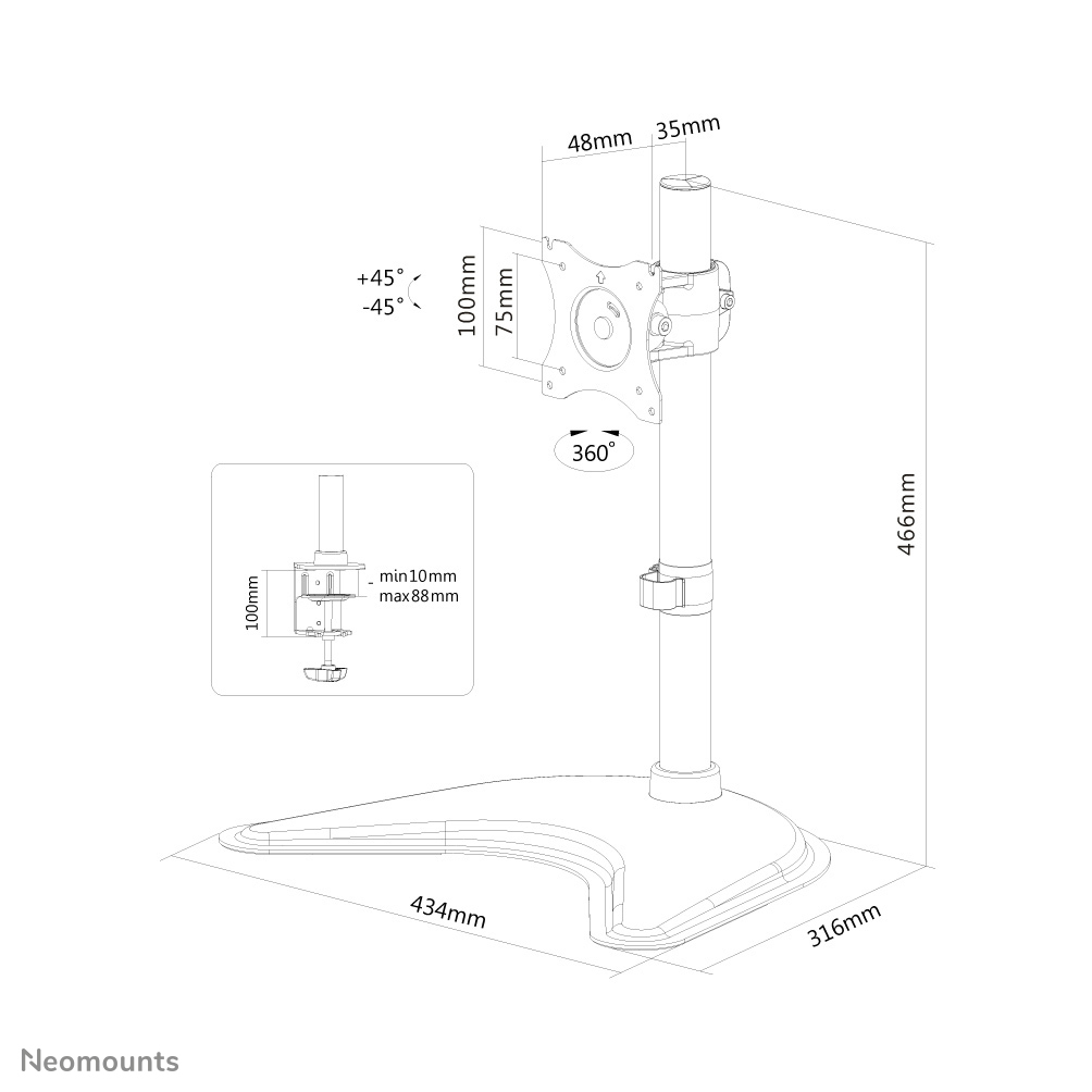 NEOMOUNTS BY NEWSTAR Neomounts NM-D335