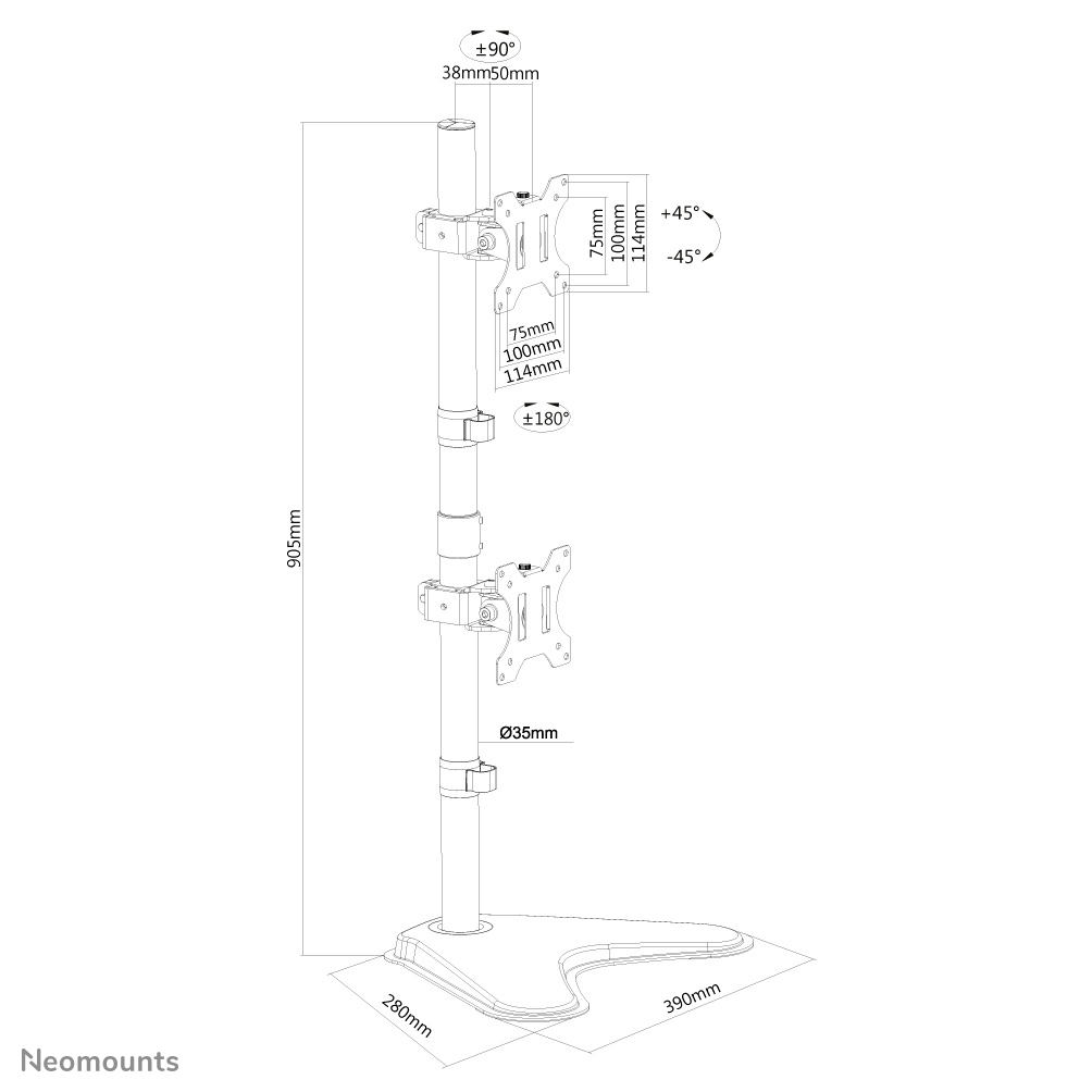 NEOMOUNTS BY NEWSTAR Neomounts FPMA-D550DDV