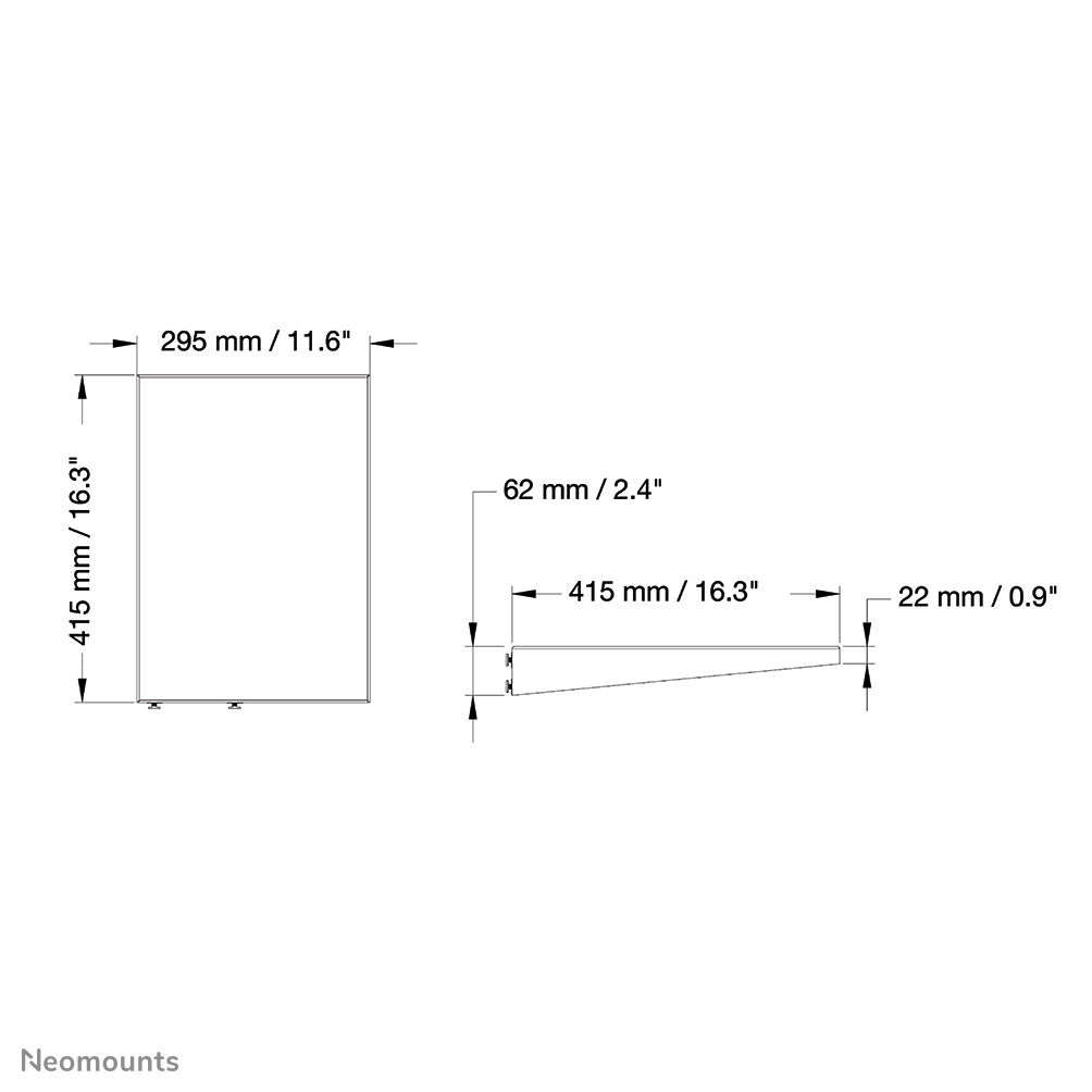 NEOMOUNTS BY NEWSTAR Neomounts PLASMA-M2SIDESHELF
