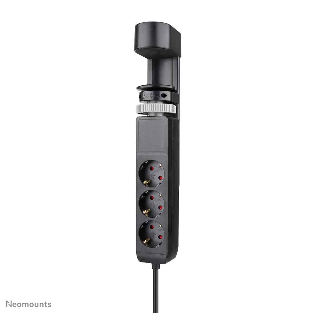 NEOMOUNTS BY NEWSTAR Neomounts VOLT Desk Clamp socket with Quick-charge USB Ports (clamp 0-50mm), 3x type-F 230V, 1x USB-A 18W, 2x USB-C 20W