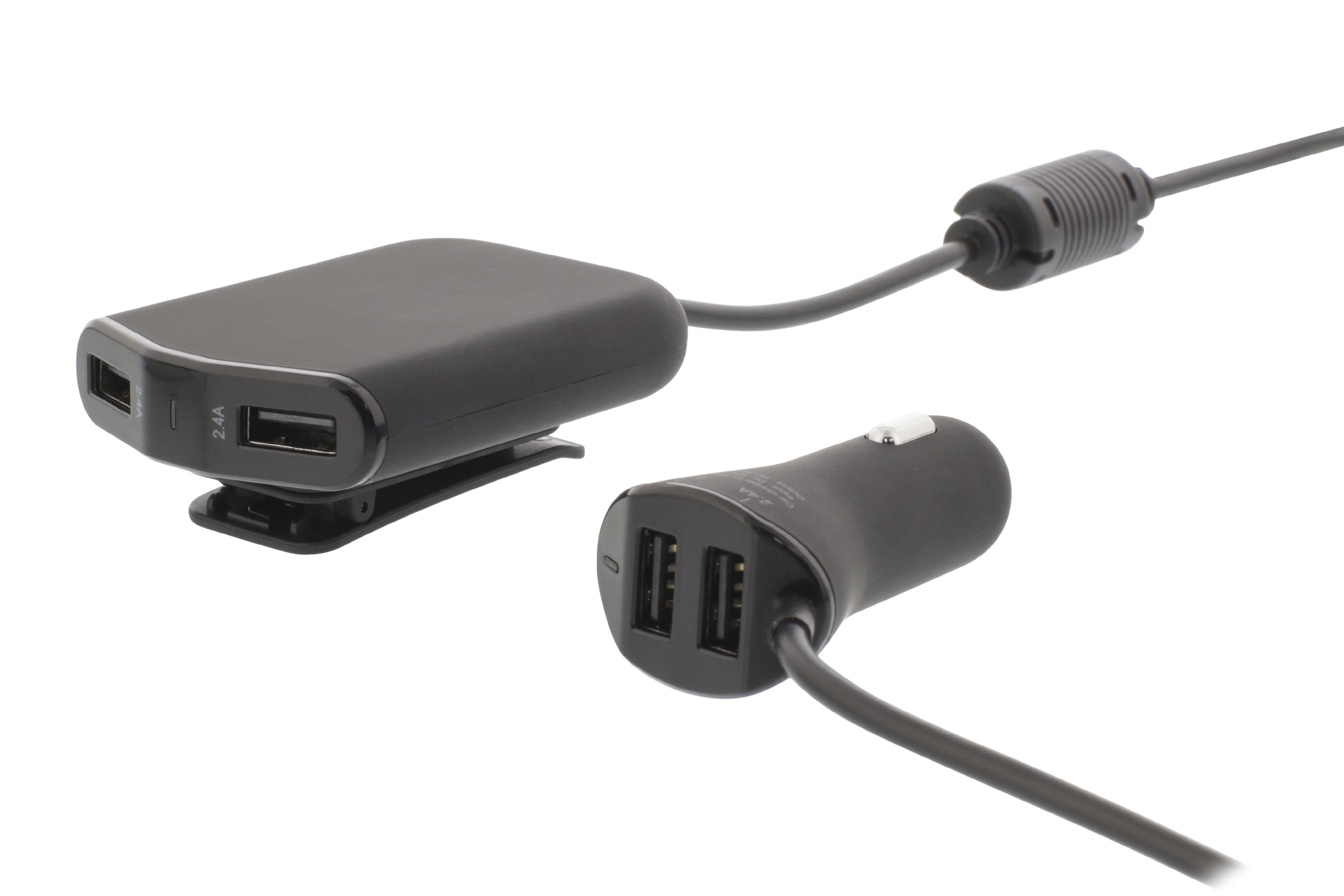 Sweex Chargeur de voiture 4-Outputs 9.6 A USB Noir