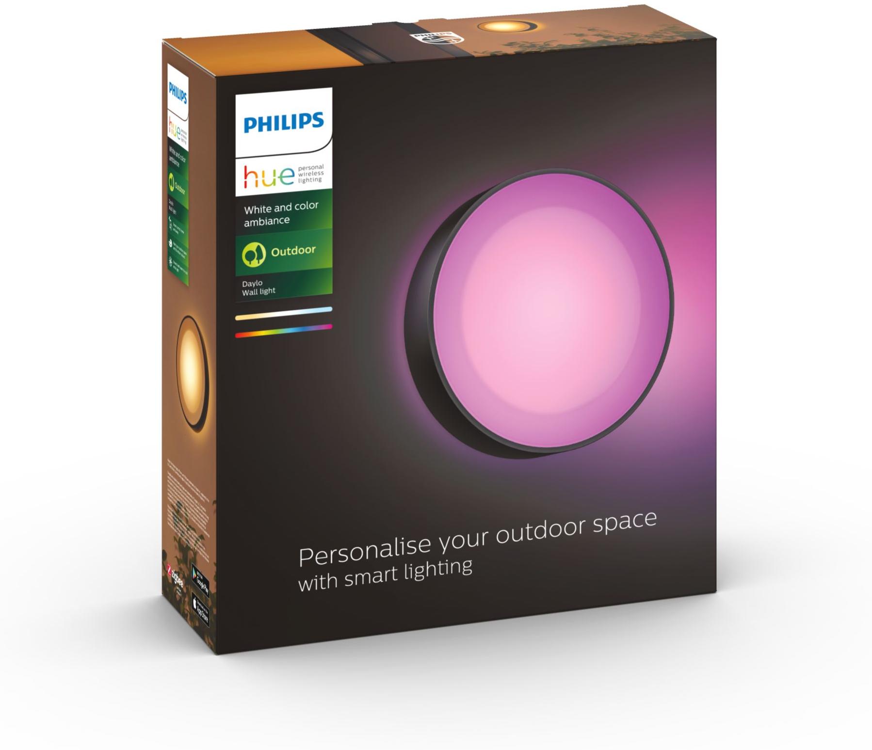 Philips Hue Luminaire HW&CA DAYLO Applique 15W Noir