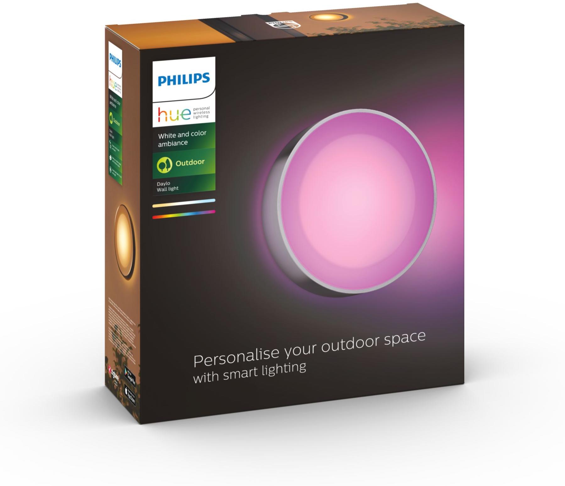 Philips Hue Luminaire HW&CA DAYLO Applique 15W Inox