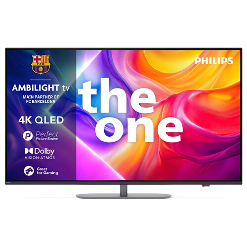 PHILIPS QLED 43PUS9050 108cm 4K UHD Ambilight P5 VRR 144Hz Pied pivotant The One 2025