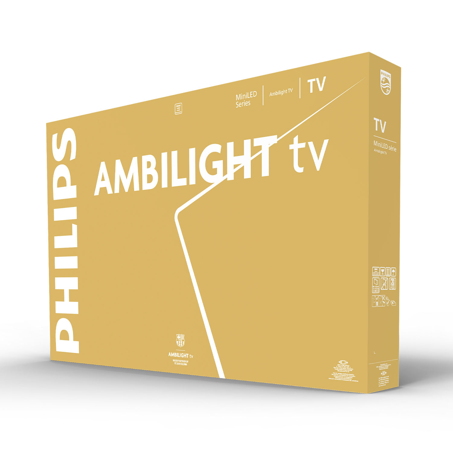 PHILIPS 85MLED910 215cm 4K UHD QLED Ambilight VRR 144Hz Smart OS Titan 2025
