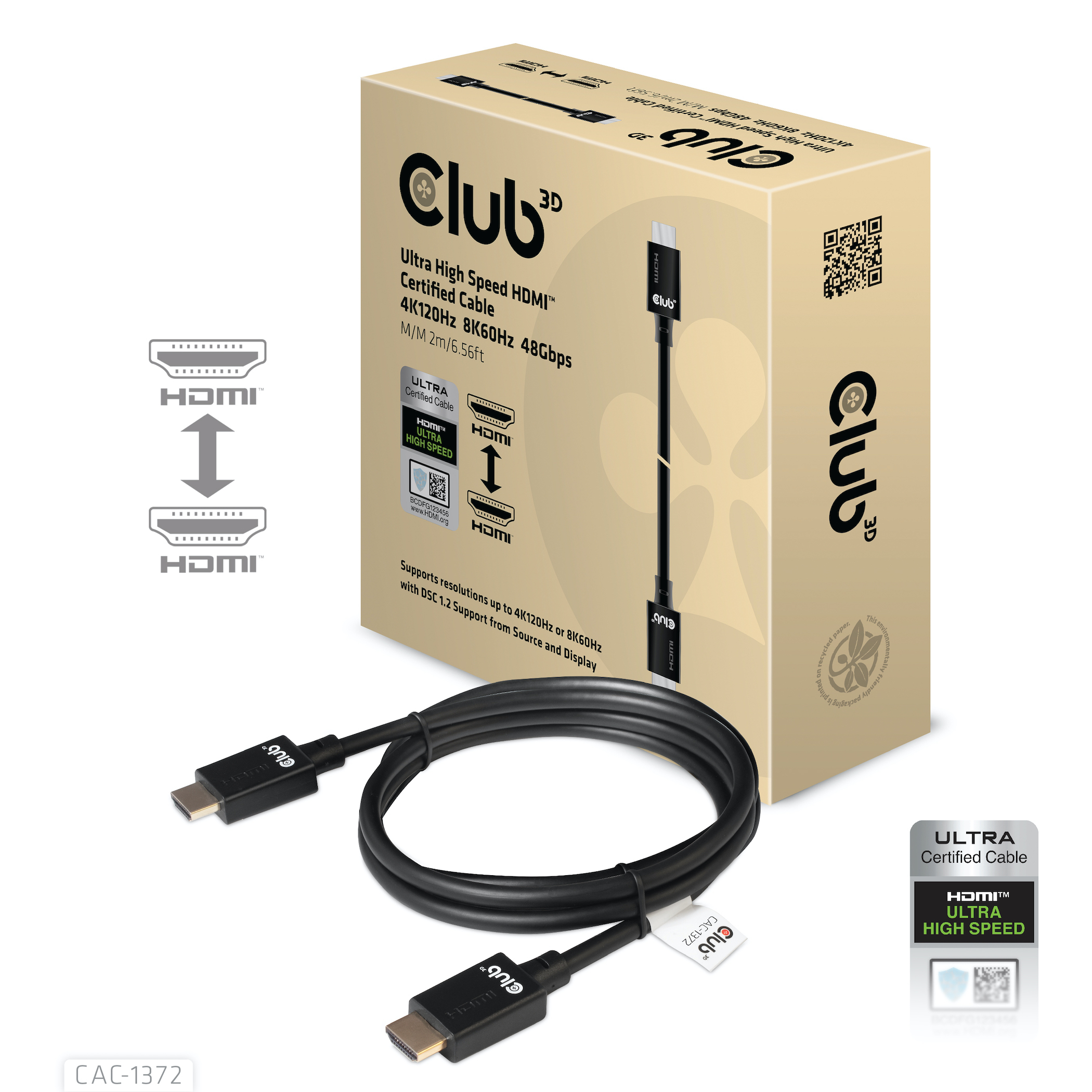 CLUB 3D Club 3D Ultra High Speed HDMI-Kabel 10K120Hz 48Gbit/s