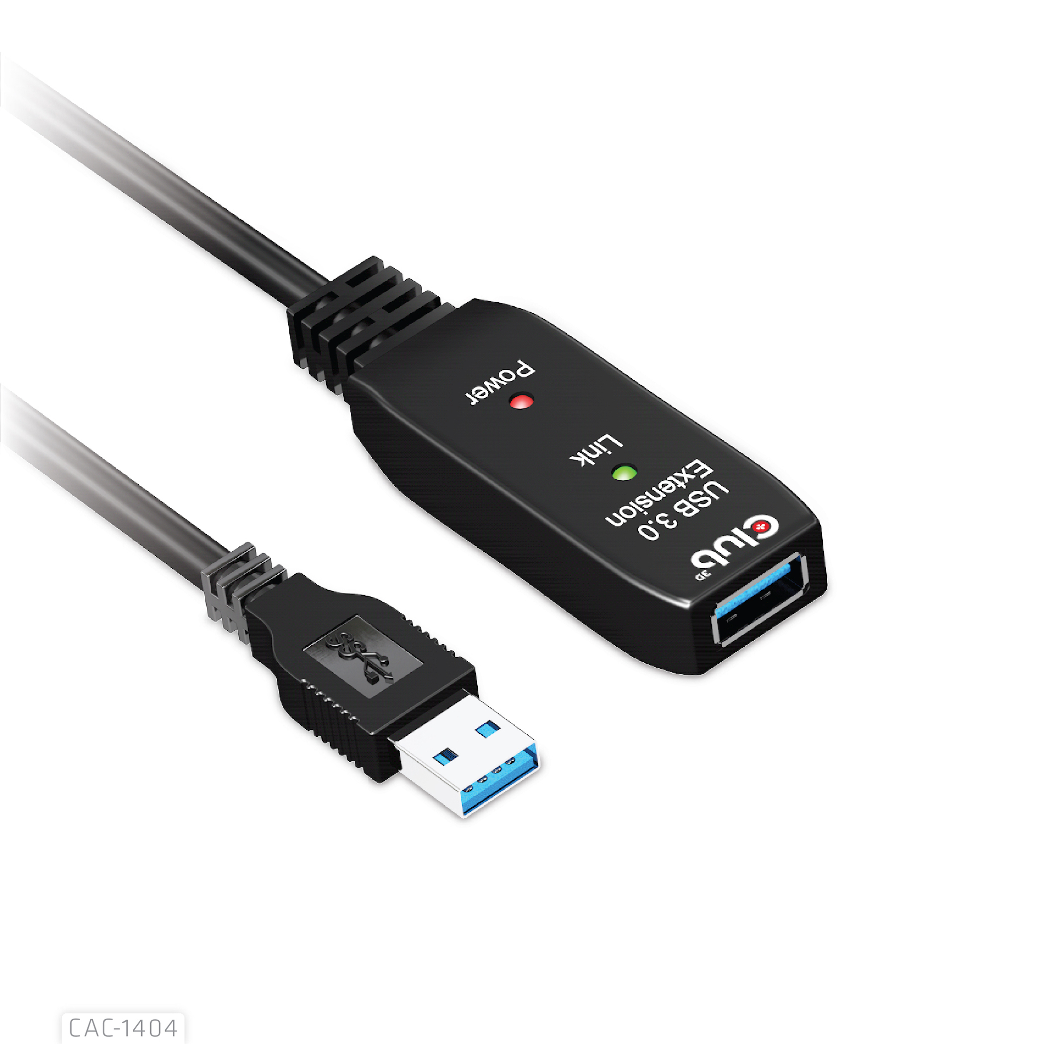 CLUB 3D Club 3D USB-A 3.2 Gen.1 Verlängerung, USB-A sur USB-A, noir