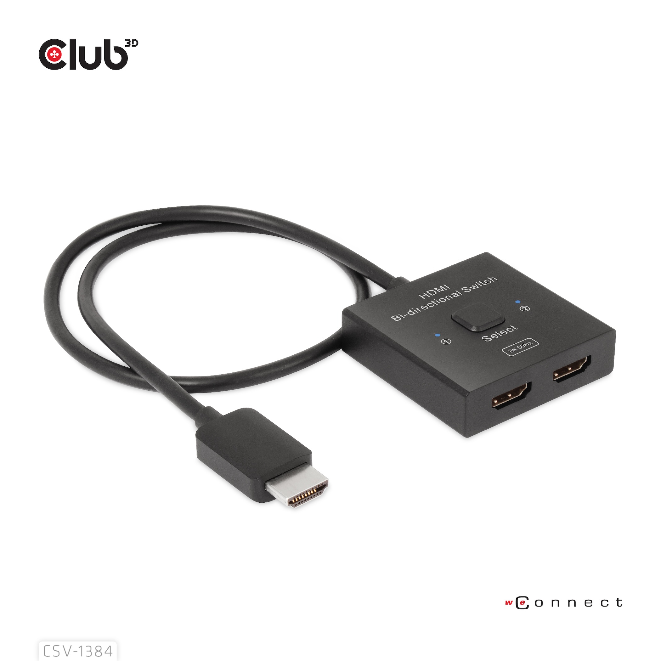 CLUB 3D Club3D HDMI Switch 2-in-1 bidirektional 8K60Hz/4K120Hz UHD retail