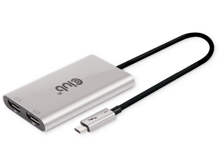 CLUB 3D Club3D Adapter Thunderbolt 3 > 2x DP 1.2 4K@60Hz aktiv St/Bu retail