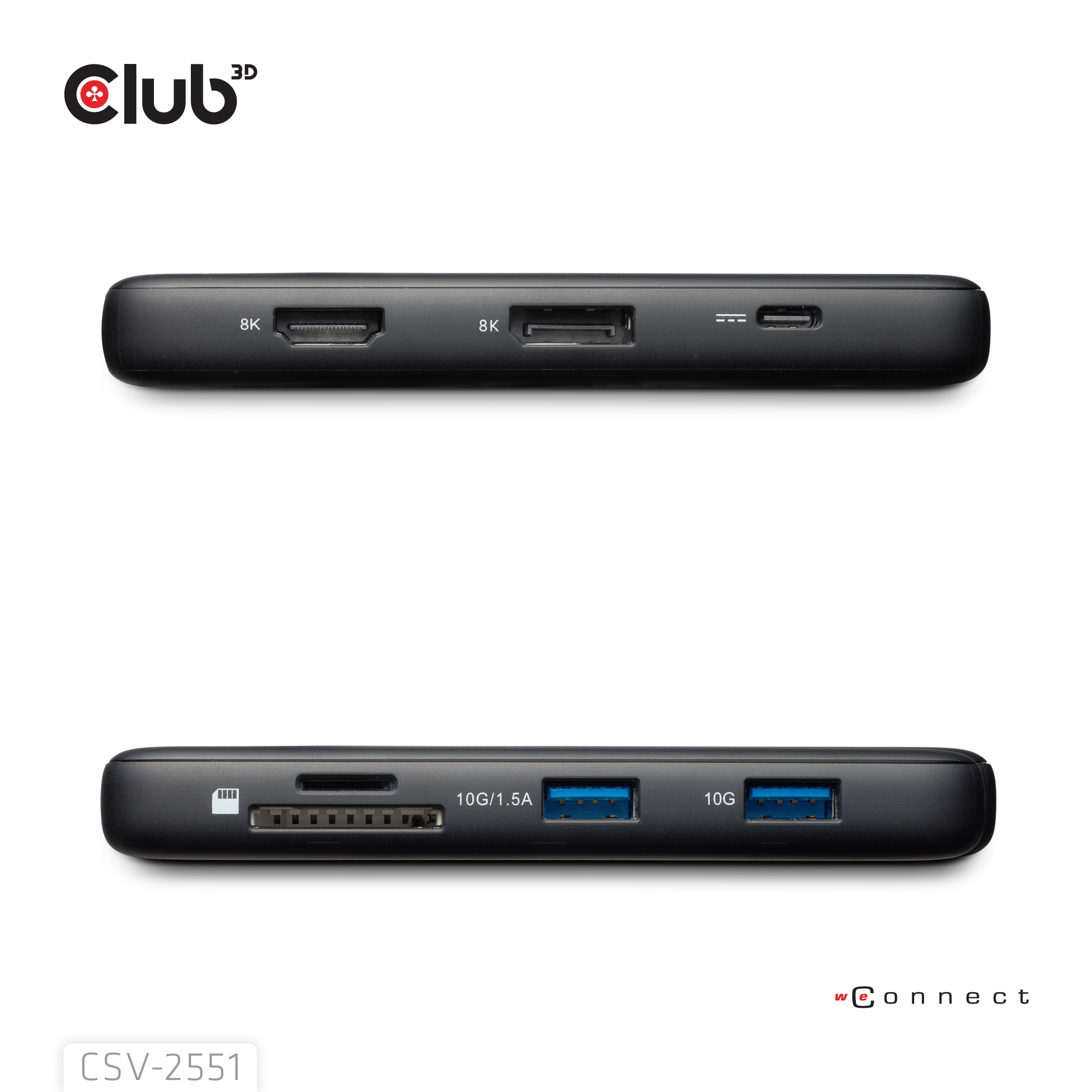CLUB 3D Club3D USB-C 8in1-HUB >DP1.4/HDMI2.0/USB-C/LAN 8K30Hz PD100W retail
