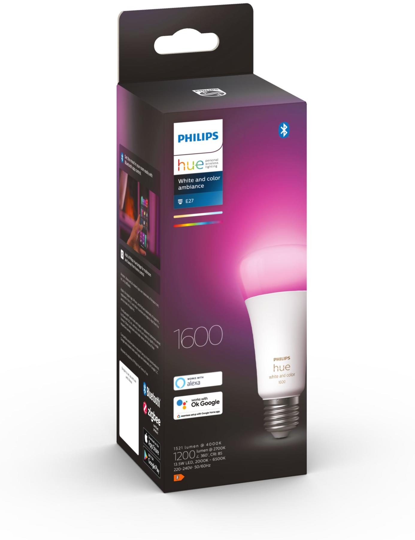 Philips Hue Hue ampoule White & Color Ambiance standard E27 100W à l'unité