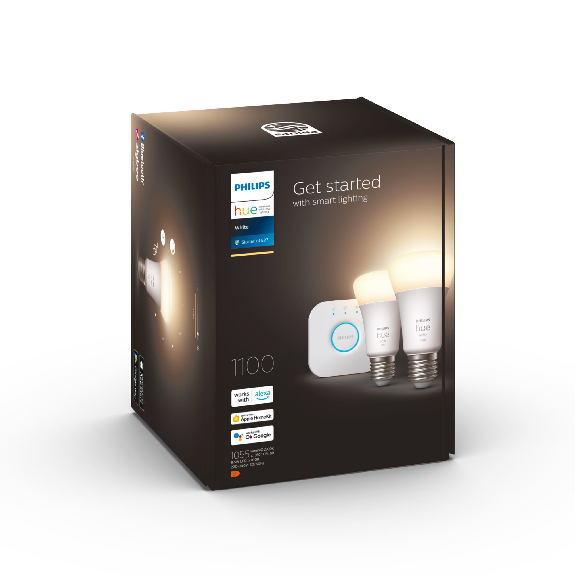 Philips Hue Hue White Ambiance Kit de démarrage E27 A60 9.5 W Bluetooth x 2