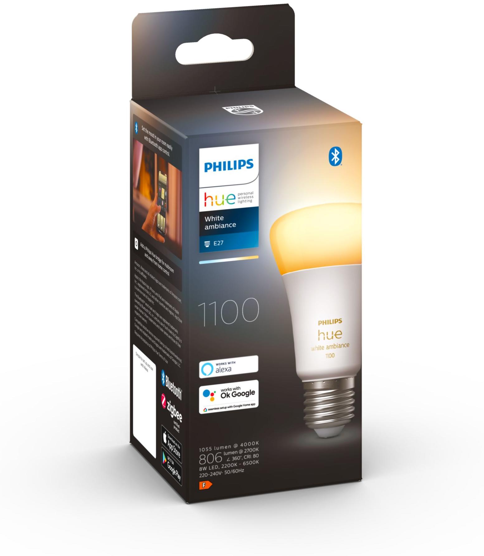 Philips Hue Hue ampoule White Ambiance standard E27 75W à l'unité