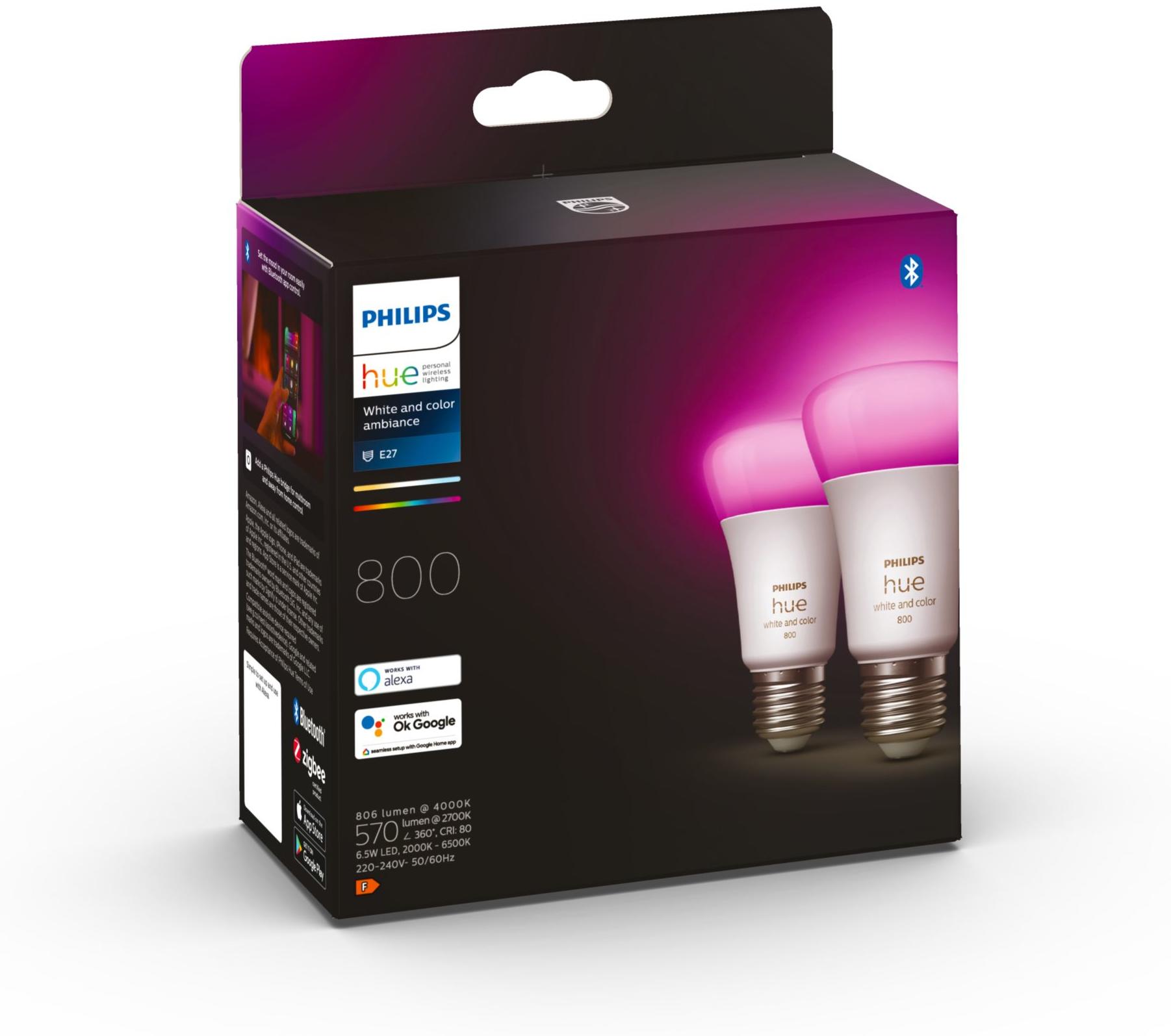 Philips Hue WHITE COLORS E27 X2