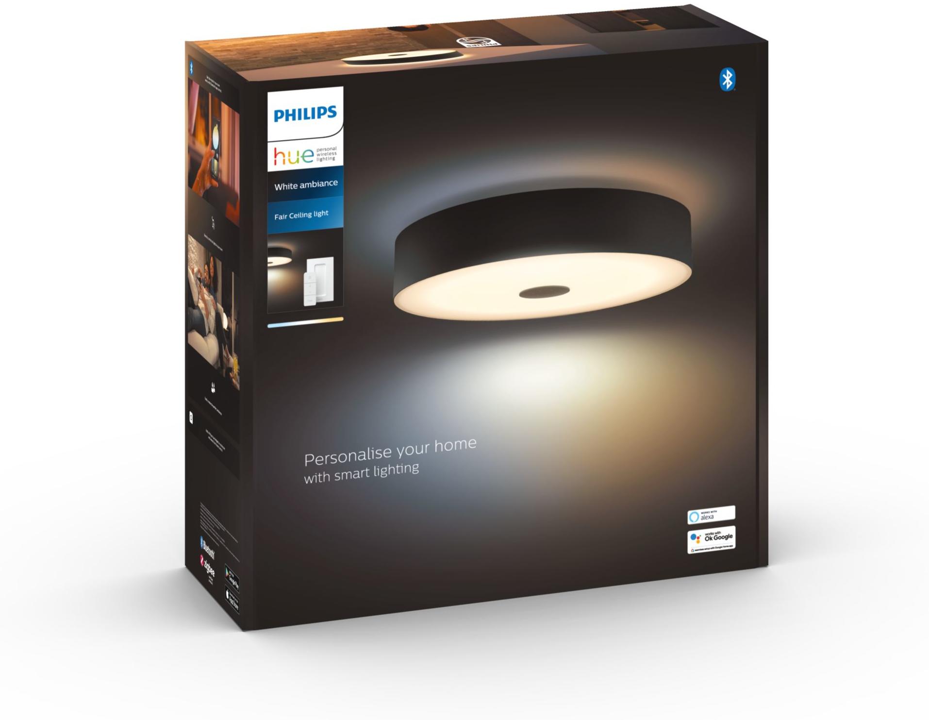 Philips Hue Plafonnier Hue Fair Noir+tlc