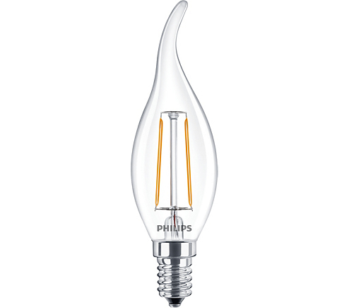 PHILIPS CorePro LED FilamentKerzenlampe 250lm 2W 2700K E14