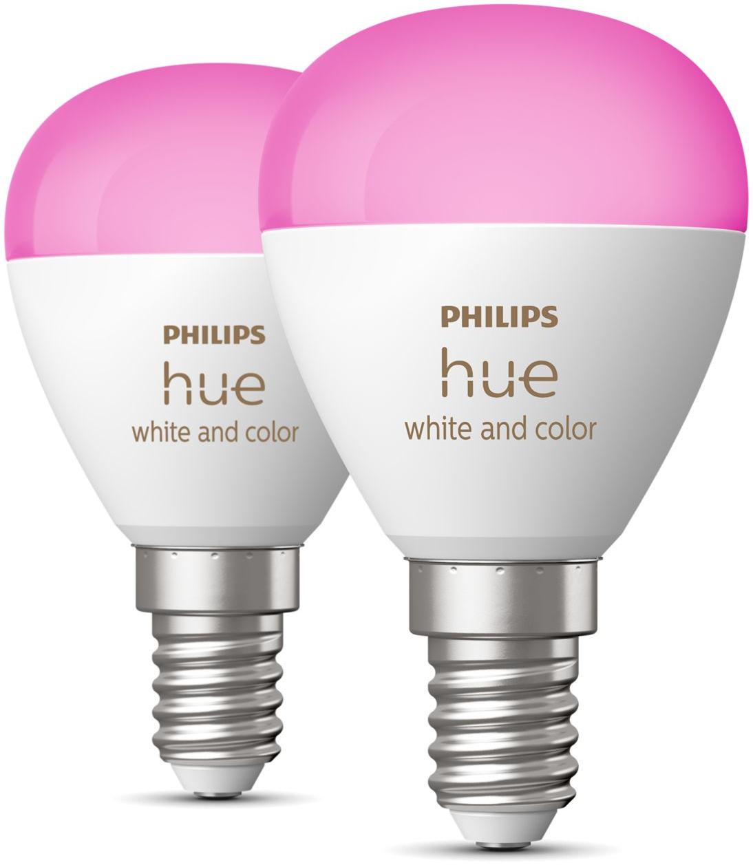 Philips Hue ampoule led connectée hue w c e14 luster x2 5.1w