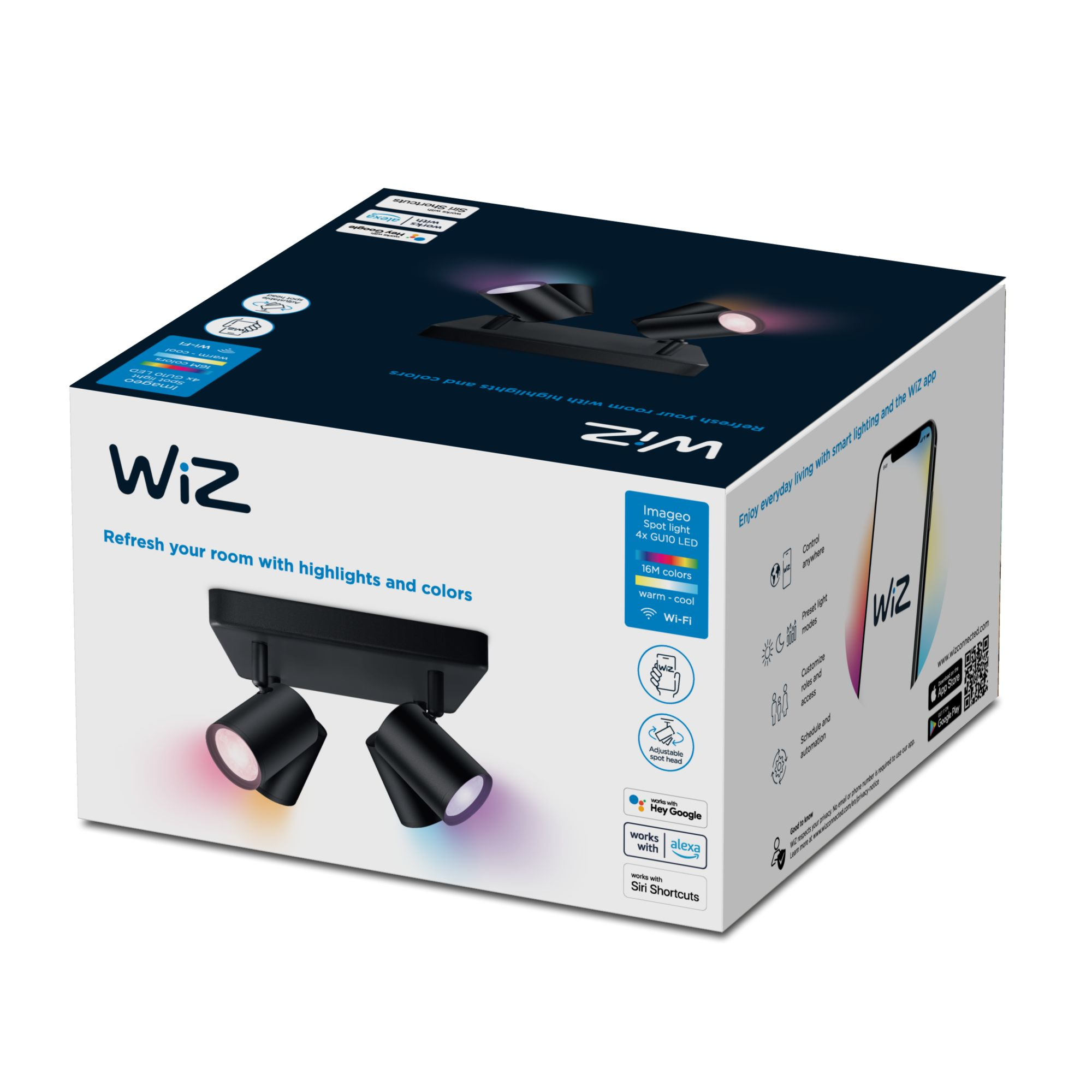 Wiz Panneau carré spot orientable IMAGEO 4x
