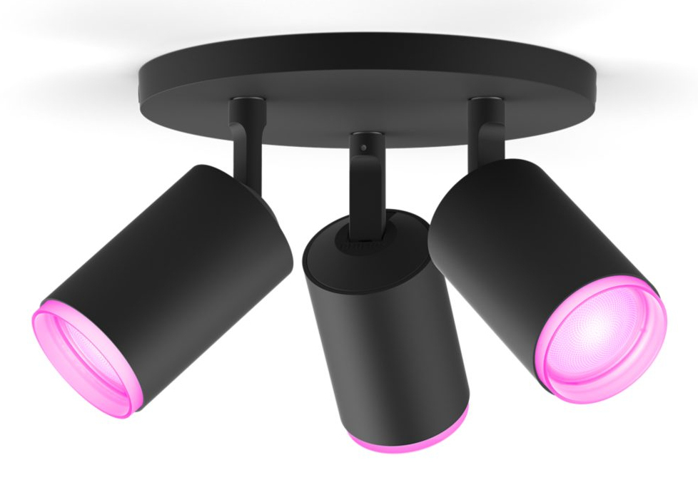 Philips Hue White&Col. Amb. Fugato Spot 3flg noir 3x4.2W