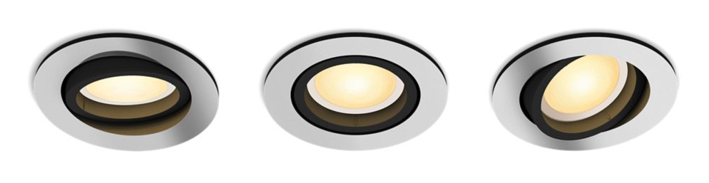 Philips Hue White Amb.Milliskin Einbausp 3flg alum 3x350lm