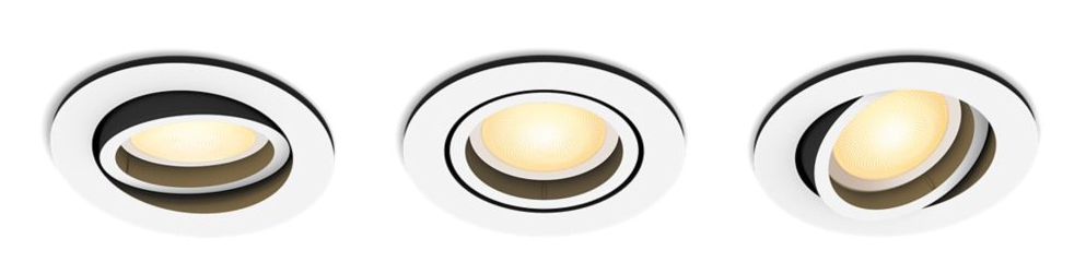 Philips Hue White Ambiance Milliskin Einbauspot 3er-Pack (weiÃ)