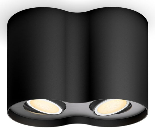Philips Hue White Ambiance Pillar Doppelspot (schwarz