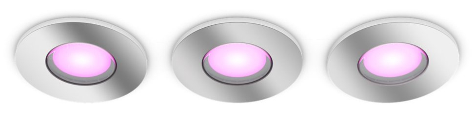 Philips Hue White&Col. Amb. Xamento Einbauspot argent 3x4.2W