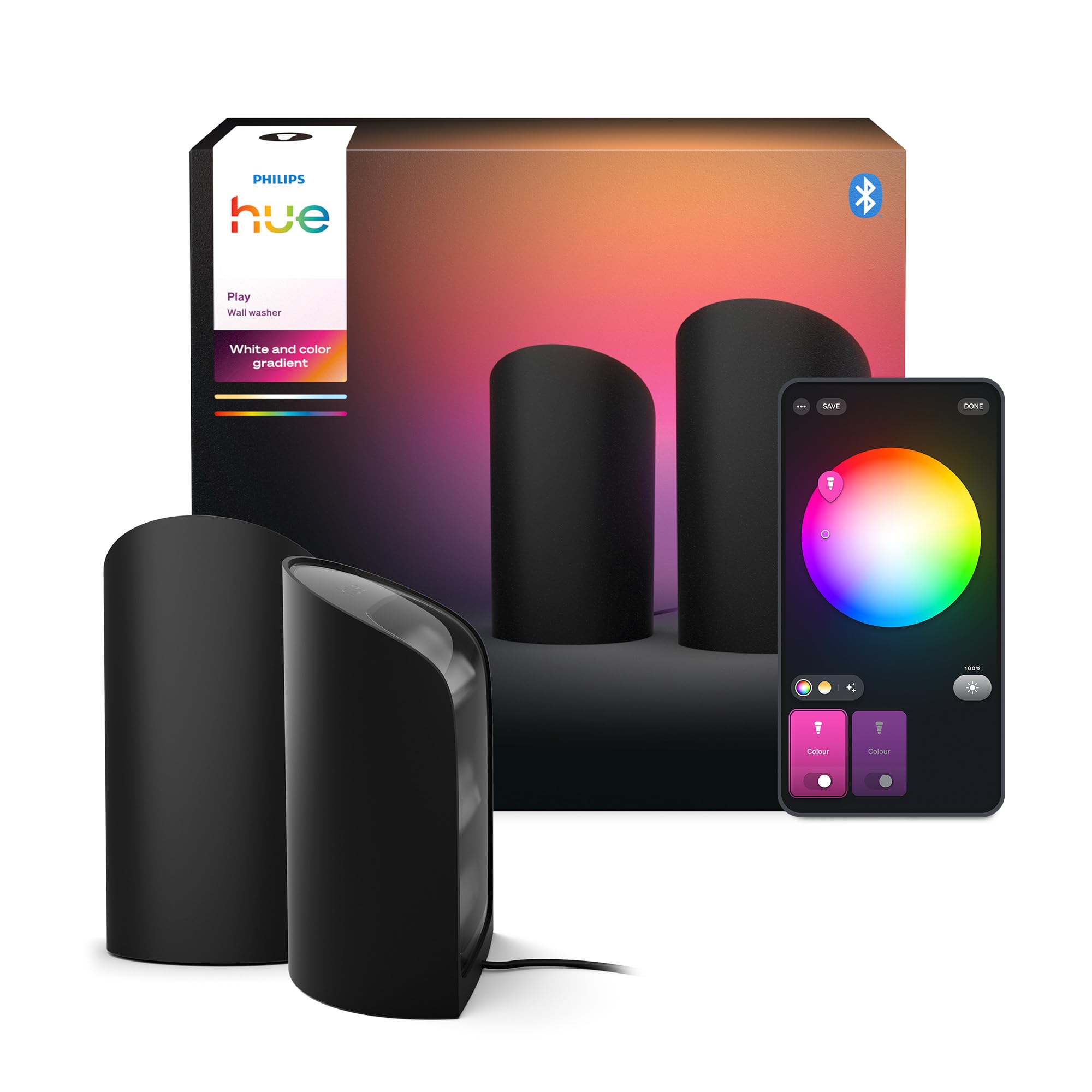 Philips Hue Hue Play Wall washer 2-pack black EU/UK